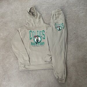 Kids NBA Celtics Hoodie and Sweatpants Set - Gray